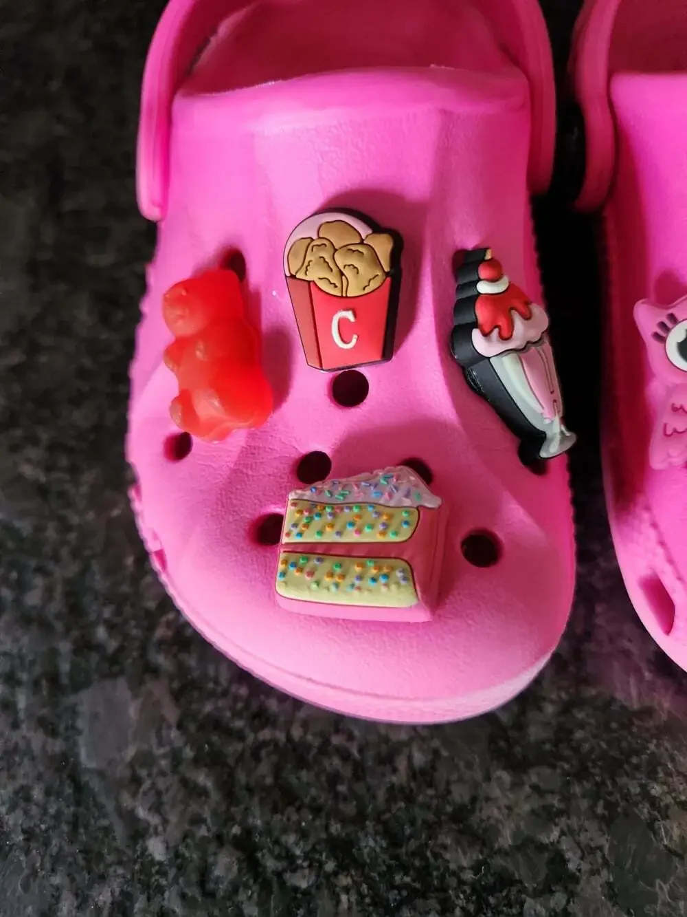 Crocs Classic Girls Pink Slip-On Clog Shoes Heel Strap  Little Kids Size  C7